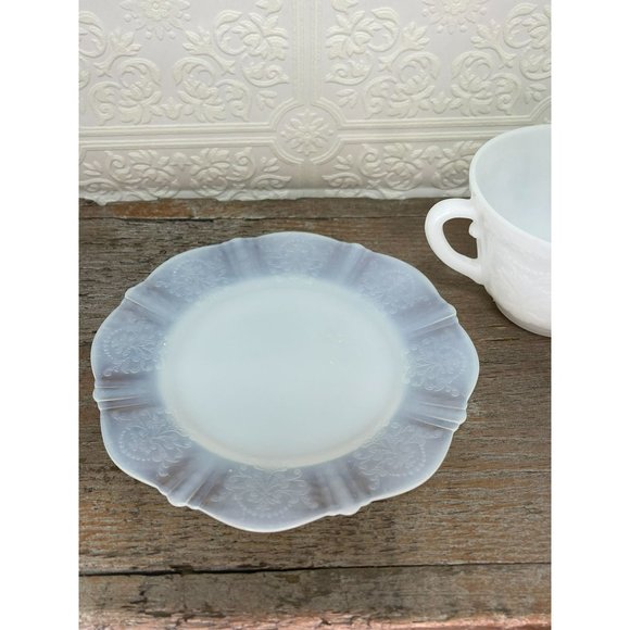 Vintage MacBeth Evans American Sweetheart Glass Monax Opalescent 4 pc Setting - Picture 10 of 15